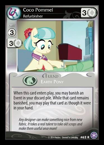 Coco Pommel, Refurbisher 